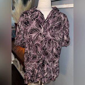 Men's Express Leaf Print button up Shirt